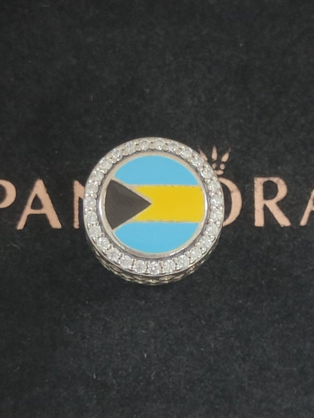 Pandora Bahamas Flag Charm Always Island Time Exclusive Bead Charm S925 Silver